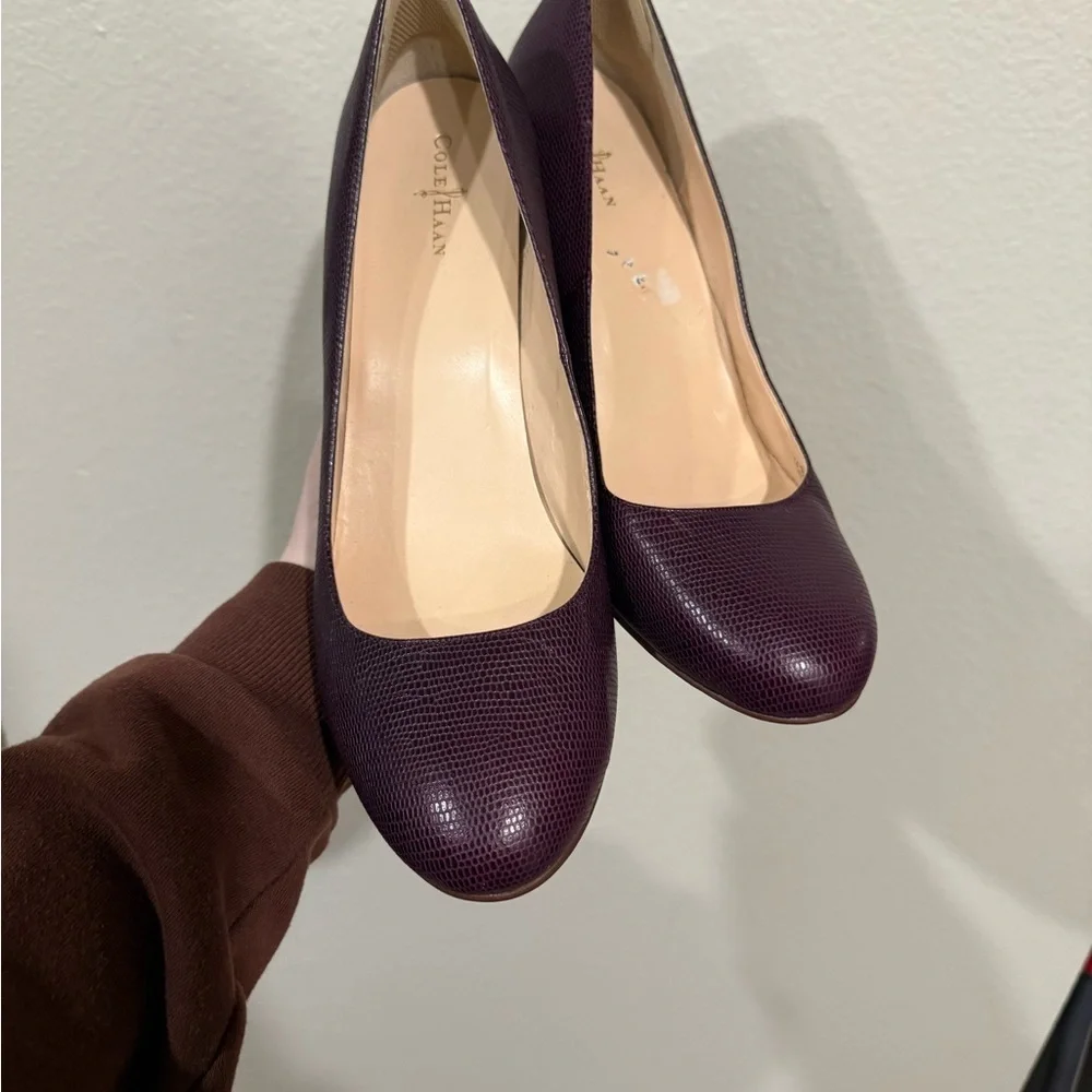 Elegant Purple Wedge Pumps 10.5